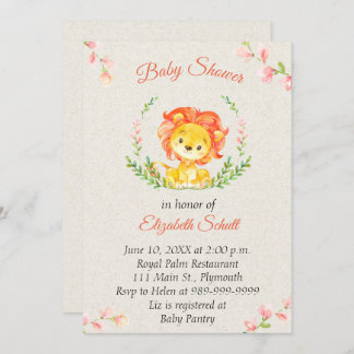 Baby Lion Baby Shower Einladung