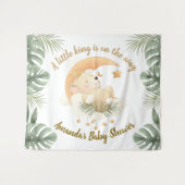 Baby Lion Baby Shower Tapestation Hintergrund Wandteppich (Vorderseite (Horizontal))