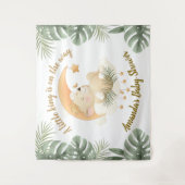 Baby Lion Baby Shower Tapestation Hintergrund Wandteppich (Vorderseite)