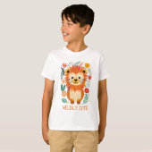Baby Lion Colorful Blätter Blume T-Shirt (Vorne ganz)