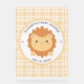 Baby Lion Cub Gender Neutral Baby Dusche Willkomme Acrylschild (Vorderseite)