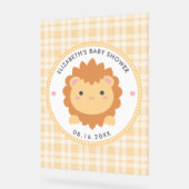 Baby Lion Cub Gender Neutral Baby Dusche Willkomme Acrylschild (Winkel)
