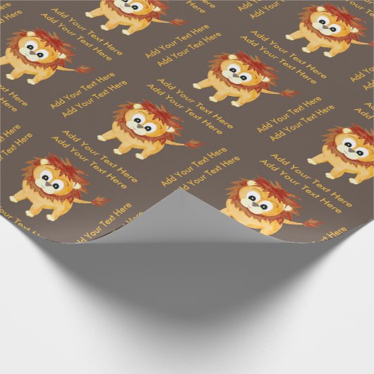 Baby Lion Cub Niedliche Kindergeburtskur Geschenkpapier (Ecke)
