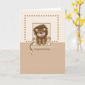 Baby Lion gratulations Card Karte (Gelbe Blume)