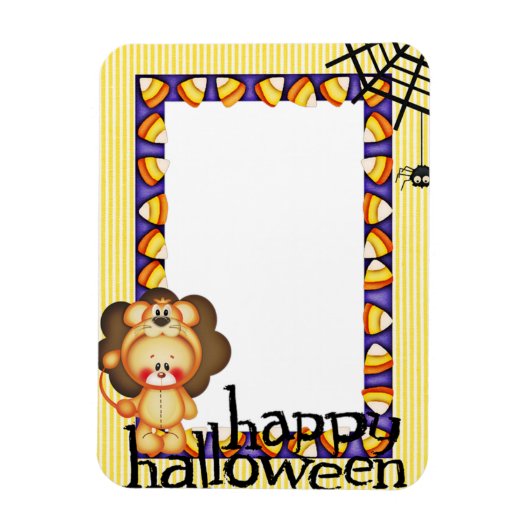 Baby Lion Happy Halloween Frame Magnet (Vertikal)
