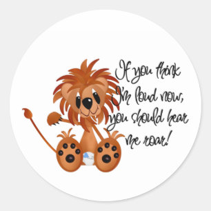 Baby Lion höre Me Roar Tshirts und Geschenke Runder Aufkleber