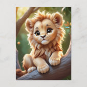 Baby Lion im Dschungel, Postüberquerung Postkarte (Vorderseite)