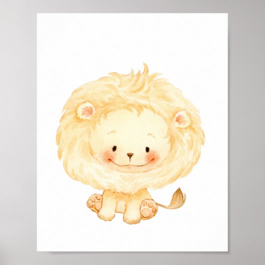 Baby Lion Kinderzimmer Wall Art Poster (Vorne)