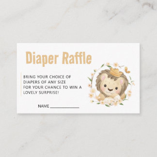 Baby Lion King Diaper Raffle Ticket Begleitkarte