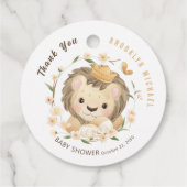 Baby Lion King Jungle Baby Dusche Geschenkanhänger (Rückseite)
