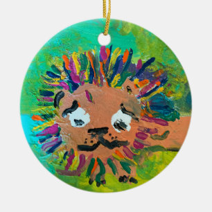 Baby Lion "Kunst von Kindern" Keramik Ornament