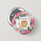 Baby Lion Mommy wird Knopf für Babydusche Button (Vorne & Hinten)