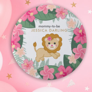 Baby Lion Mommy zum Knopf für Babydusche Button