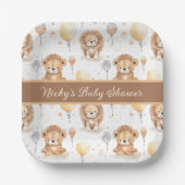 Baby Lion Personalisiert Baby Dusche Pappteller (Vorderseite)