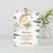 Baby Lion Safari Baby Dusche Danke Karte (Stehend Vorderseite)