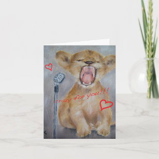 Baby Lion Valentine's Day Card Feiertagskarte