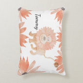 Baby Lion Watercolor Handgemalt Dekokissen (Vorderseite(Vertikal))