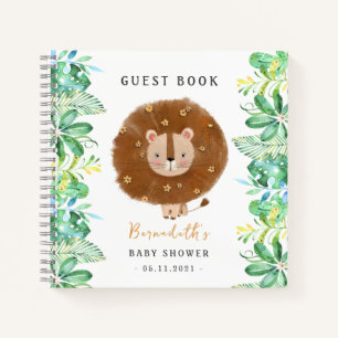 Baby Lion Wild Baby Shower Guest Book Notizblock