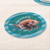 Baby Lionfish Paper Coasters Runder Pappuntersetzer (Angewinkelt)