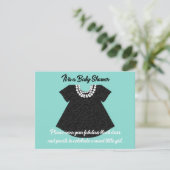 BABY Little Black Dress Baby Dusche Party Einladung (Stehend Vorderseite)
