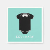 BABY Little Man Tuxedo Dusche Party Serviette (Vorderseite)