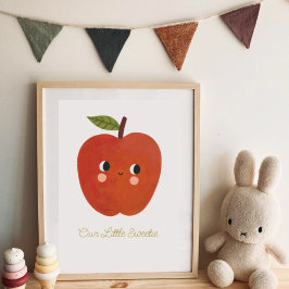 Baby Little Sweetie Niedlich Apple Nursary Poster