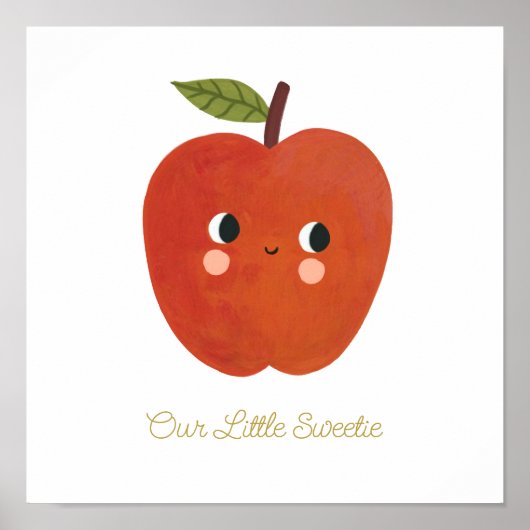 Baby Little Sweetie Niedlich Apple Nursary Poster (Vorne)