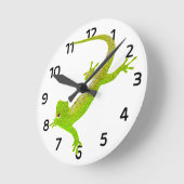 Baby Lizard Cartoon Clock Runde Wanduhr (Winkel)