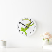 Baby Lizard Cartoon Clock Runde Wanduhr (Zuhause)