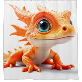 Baby Lizard Creature Duschvorhang (Vorderseite)