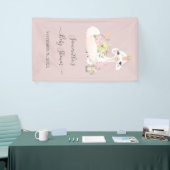 Baby Llama Blume Baby Dusche Banner (Messeveranstaltung)