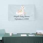 Baby Llama Blume White Blue Boy Baby Dusche Banner (Messeveranstaltung)