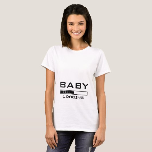 Baby Loading Funny Geeky Maternity T-Shirt (Vorne ganz)