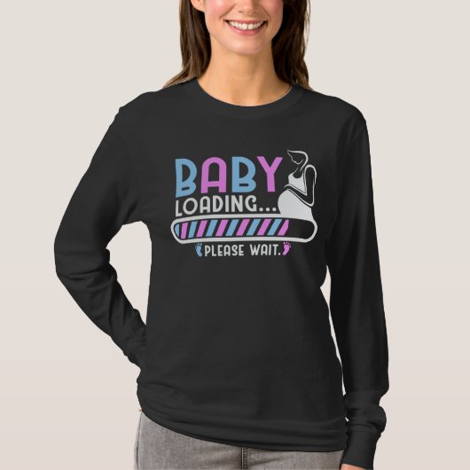 Baby Loading Mommy Schwangere Mutter T-Shirt (Vorderseite)