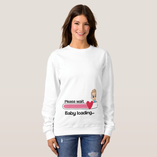 Baby Loading Pregnancy T - Shirt - Niedliche Mutte (Vorne ganz)