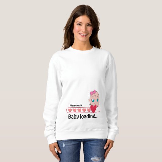 Baby Loading Pregnancy T - Shirt - Niedliche Mutte (Vorne ganz)