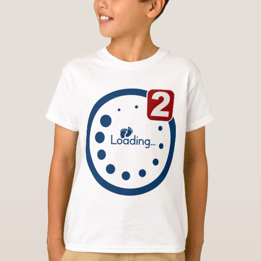 Baby-Loading, Twin Notification T-Shirt (Vorderseite)