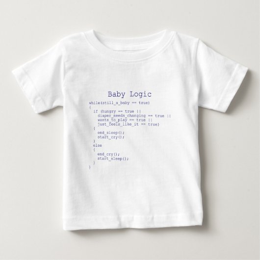 Baby-Logik Baby T-shirt (Vorderseite)