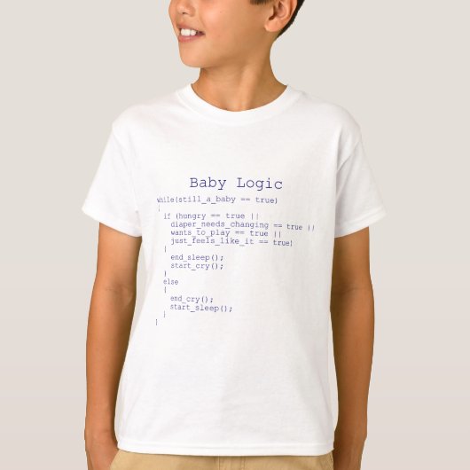 Baby-Logik T-Shirt (Vorderseite)