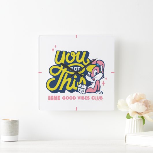 Baby Lola Bunny - Sie haben das Got Quadratische Wanduhr (Zuhause)