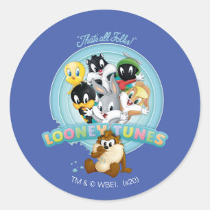Baby LOONEY TUNES™ Logo   Das ist alles, Leute Runder Aufkleber