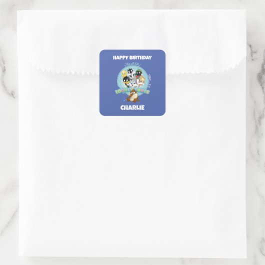 Baby LOONEY TUNES™ Logo | That's All Folks Quadratischer Aufkleber (Tasche)