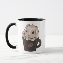 Baby lop bunny in mug tasse