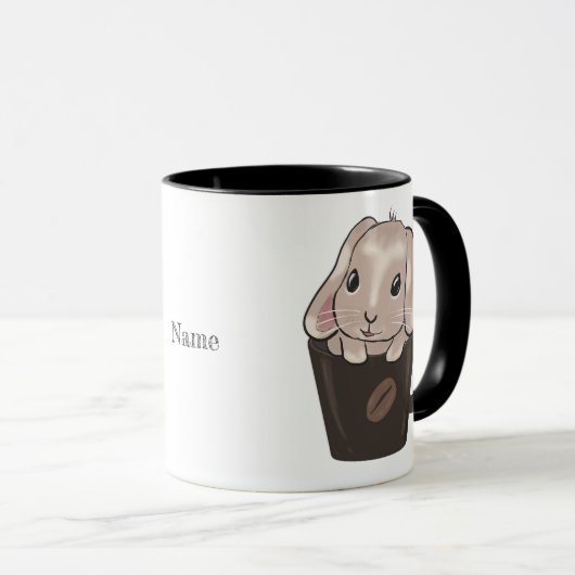 Baby lop bunny in mug tasse (VorderseiteRechts)