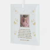 Baby Loss Foto Keepake Glass Ornament (Vorderseite links)