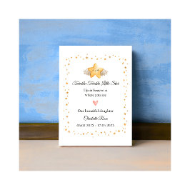 Baby Loss Girl Boy Angel Star Memorial Plaque Fotoplatte