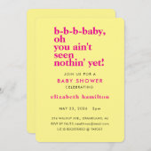 BABY LOVE! Bold Cream Gold Baby Shower Invitation Einladung (Vorne/Hinten)