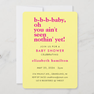 BABY LOVE! Bold Cream Gold Baby Shower Invitation Einladung