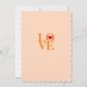 BABY LOVE! Bold Orange Baby Shower Invitation Einladung (Rückseite)