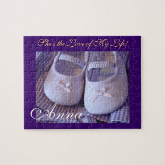 Baby Love meines Lebens Puzzle Schuhe Baby Name Pu
